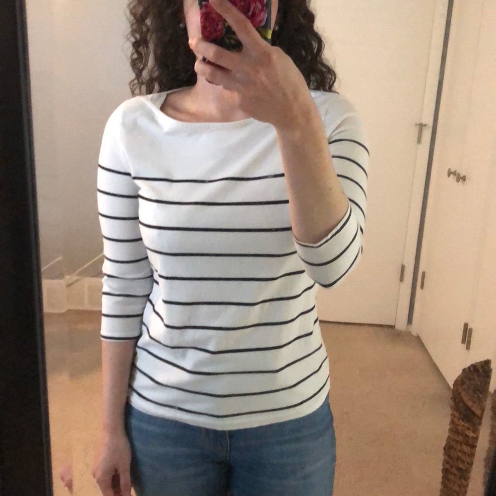 A New Day Striped 3/4 Sleeve Shirt